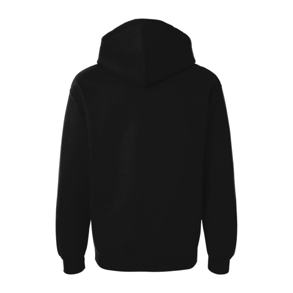 Gildan Unisex Hammer™ Maxweight Hooded Sweatshirt, Pitch Black, Back view