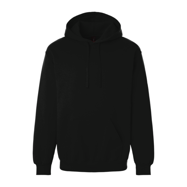 Gildan Unisex Hammer™ Maxweight Hooded Sweatshirt, Pitch Black, Front view