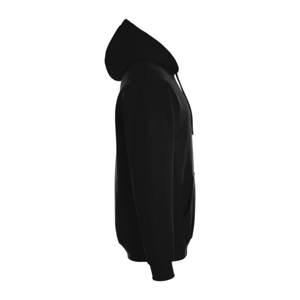Gildan Unisex Hammer™ Maxweight Hooded Sweatshirt, Pitch Black, Right Sleeve view