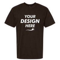 Gildan Unisex Hammer™ Maxweight T-Shirt, Dark Chocolate, Front view, Mockup