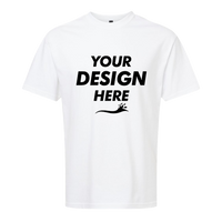 Gildan Unisex Hammer™ Maxweight T-Shirt, White, Front view, Mockup