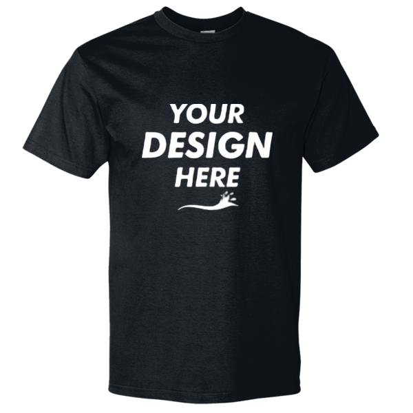 Gildan Unisex Hammer™ T-Shirt, Black, Front view, Mockup