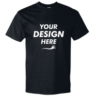 Gildan Unisex Hammer™ T-Shirt, Black, Front view, Mockup