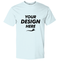 Gildan Unisex Hammer™ T-Shirt, Chambray, Front view, Mockup