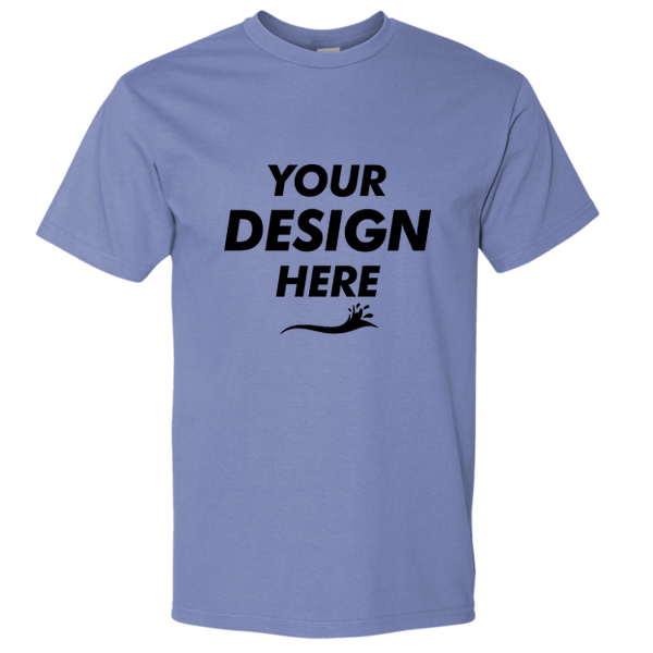 Gildan Unisex Hammer™ T-Shirt, Flo Blue, Front view, Mockup
