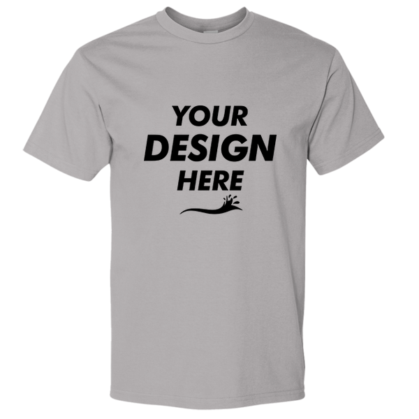 Gildan Unisex Hammer™ T-Shirt, Graphite Heather, Front view, Mockup