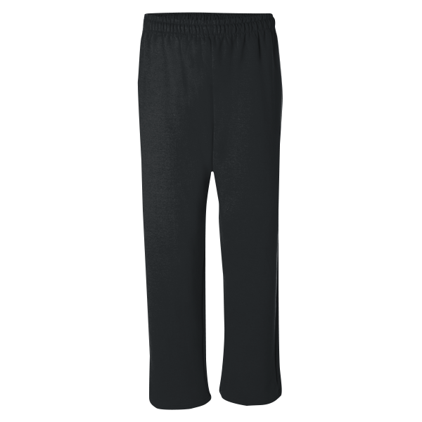 Gildan Unisex Heavy Blend™ Open-Bottom Sweatpants, Black, Front view