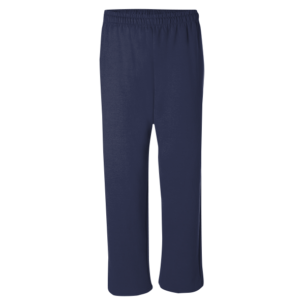 Gildan Unisex Heavy Blend™ Open-Bottom Sweatpants, Navy, Front view