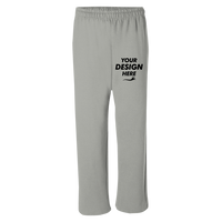 Gildan Unisex Heavy Blend™ Open-Bottom Sweatpants, Sport Grey, Front view, Mockup