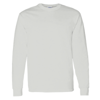 Gildan Unisex Heavy Cotton™ Long Sleeve T-Shirt, Ash, Front view