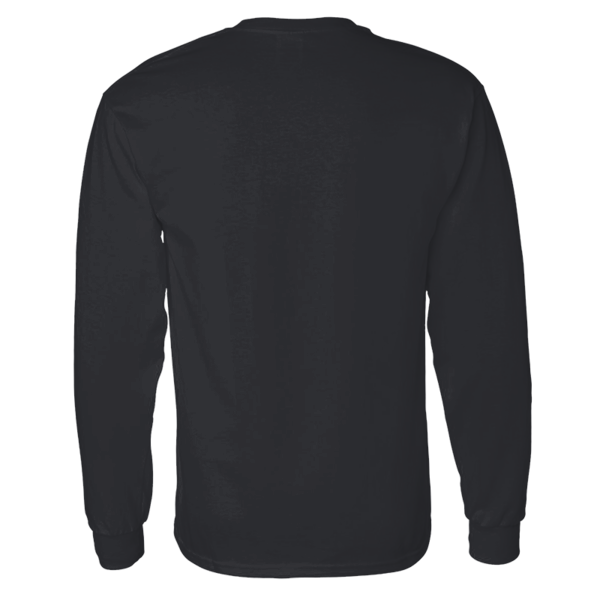 Gildan Unisex Heavy Cotton™ Long Sleeve T-Shirt, Black, Back view