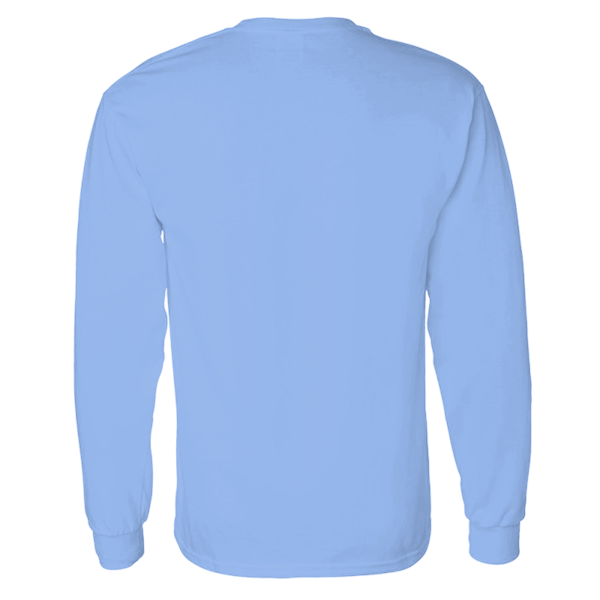 Gildan Unisex Heavy Cotton™ Long Sleeve T-Shirt, Carolina Blue, Back view