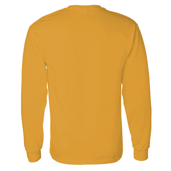 Gildan Unisex Heavy Cotton™ Long Sleeve T-Shirt, Gold, Back view