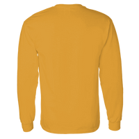 Gildan Unisex Heavy Cotton™ Long Sleeve T-Shirt, Gold, Back view