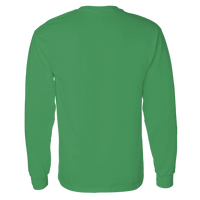 Gildan Unisex Heavy Cotton™ Long Sleeve T-Shirt, Irish Green, Back view