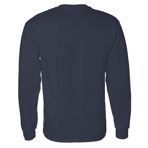 Gildan Unisex Heavy Cotton™ Long Sleeve T-Shirt, Navy, Back view