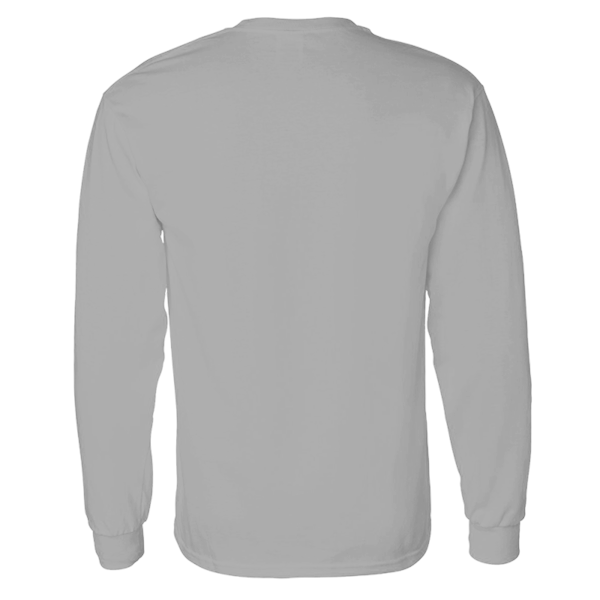Gildan Unisex Heavy Cotton™ Long Sleeve T-Shirt, Sport Grey, Back view