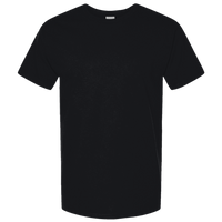 Gildan Unisex Light Cotton T-Shirt, Black / Black, Front view