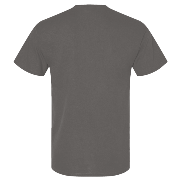 Gildan Unisex Light Cotton T-Shirt, Charcoal / Charcoal, Back view