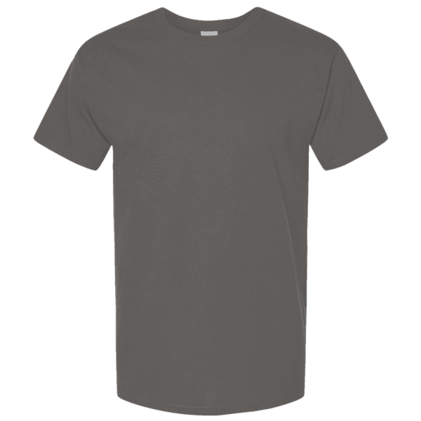 Gildan Unisex Light Cotton T-Shirt, Charcoal / Charcoal, Front view