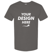 Gildan Unisex Light Cotton T-Shirt, Charcoal / Charcoal, Front view, Mockup
