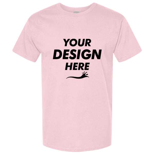 Gildan Unisex Light Cotton T-Shirt, Light Pink / Light Pink, Front view, Mockup