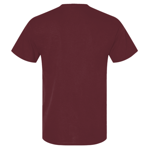 Gildan Unisex Light Cotton T-Shirt, Maroon / Maroon, Back view