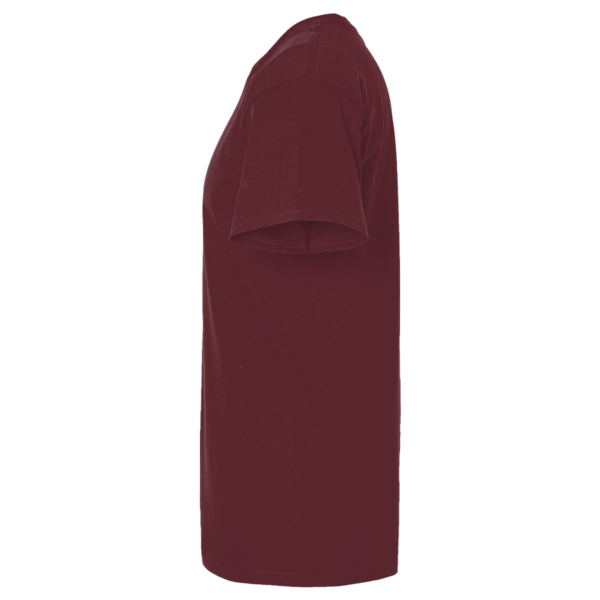 Gildan Unisex Light Cotton T-Shirt, Maroon / Maroon, Left Sleeve view