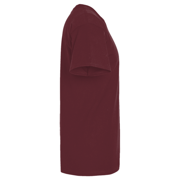 Gildan Unisex Light Cotton T-Shirt, Maroon / Maroon, Right Sleeve view