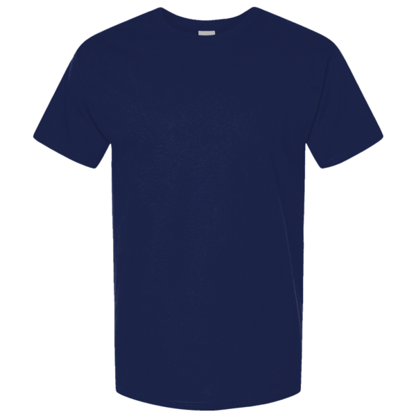 Gildan Unisex Light Cotton T-Shirt, Navy / Navy, Front view