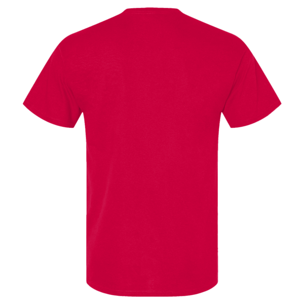 Gildan Unisex Light Cotton T-Shirt, Red / Red, Back view