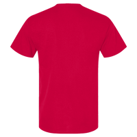 Gildan Unisex Light Cotton T-Shirt, Red / Red, Back view