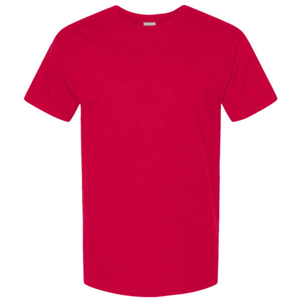 Gildan Unisex Light Cotton T-Shirt, Red / Red, Front view