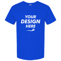 Gildan Unisex Light Cotton T-Shirt, Royal / Royal, Front view, Mockup