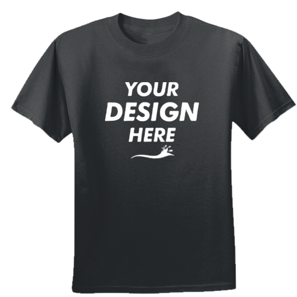 Gildan Unisex Performance® T-Shirt, Black, Front view, Mockup