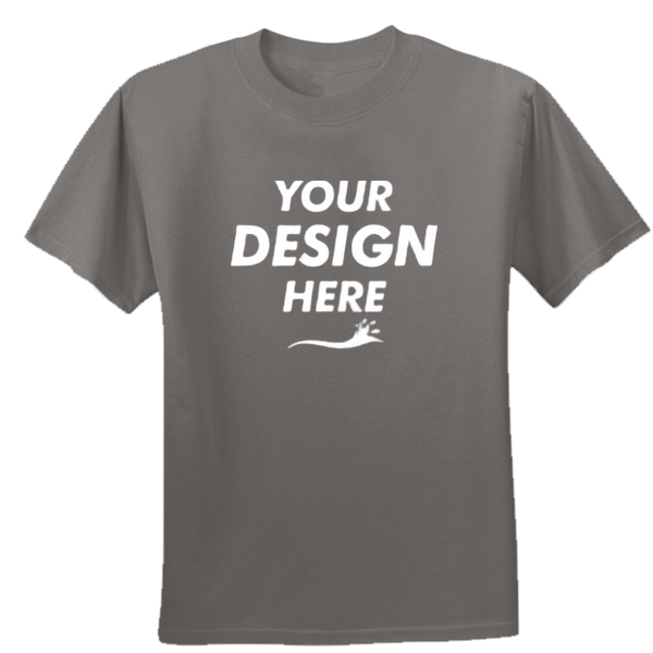 Gildan Unisex Performance® T-Shirt, Charcoal, Front view, Mockup