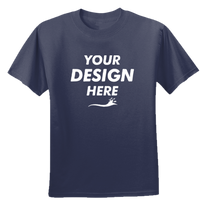Gildan Unisex Performance® T-Shirt, Navy, Front view, Mockup