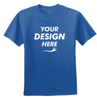 Gildan Unisex Performance® T-Shirt, Royal, Front view, Mockup