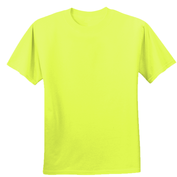 Gildan Unisex Performance® T-Shirt, Safety Green, Front view