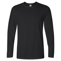 Gildan Unisex Softstyle® Long Sleeve T-Shirt, Black, Front view