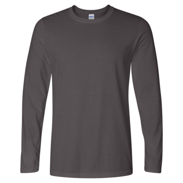 Gildan Unisex Softstyle® Long Sleeve T-Shirt, Charcoal, Front view