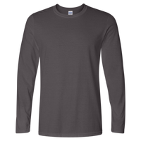 Gildan Unisex Softstyle® Long Sleeve T-Shirt, Charcoal, Front view