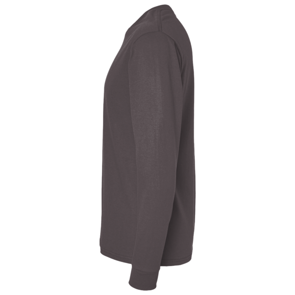 Gildan Unisex Softstyle® Long Sleeve T-Shirt, Charcoal, Left Sleeve view