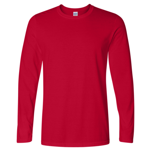 Gildan Unisex Softstyle® Long Sleeve T-Shirt, Cherry Red, Front view