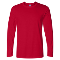 Gildan Unisex Softstyle® Long Sleeve T-Shirt, Cherry Red, Front view