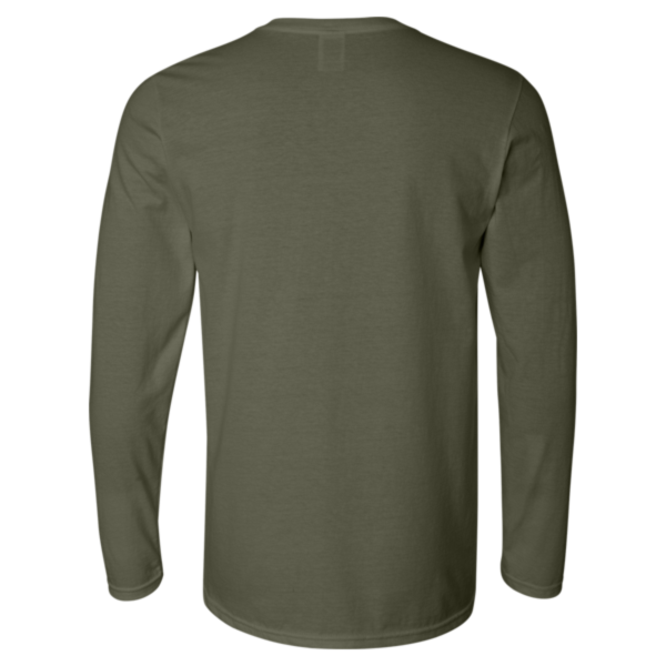 Gildan Unisex Softstyle® Long Sleeve T-Shirt, Military Green, Back view
