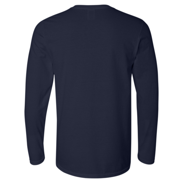 Gildan Unisex Softstyle® Long Sleeve T-Shirt, Navy, Back view
