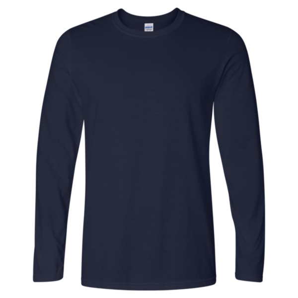 Gildan Unisex Softstyle® Long Sleeve T-Shirt, Navy, Front view