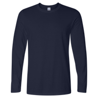Gildan Unisex Softstyle® Long Sleeve T-Shirt, Navy, Front view