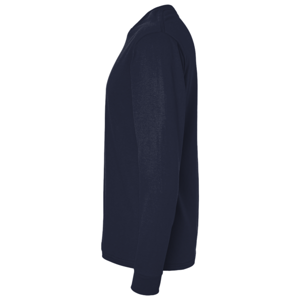 Gildan Unisex Softstyle® Long Sleeve T-Shirt, Navy, Left Sleeve view